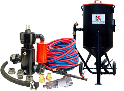 Пескоструйный аппарат PST-100 с фильтром, КПДУ twin 5 п.м.